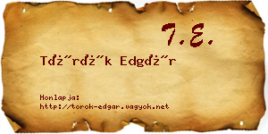 Török Edgár névjegykártya