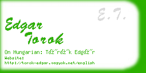 edgar torok business card