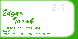 edgar torok business card